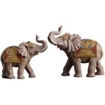 American Resin Elephant Table Decoration Female And Male with Baby Elephant Craft Ornaments For Home Furnishing Decor