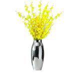 Chinese Jingdezhen Electroplate Silver Hand Made Ceramic Vase For Office Decor