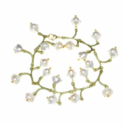 Lacquered Flower Water Pearl Hand-woven Bracelet