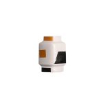 Rhombus Pattern Chinese Modern Simple Jingdezhen Ceramic Vase For TV Bench Decor