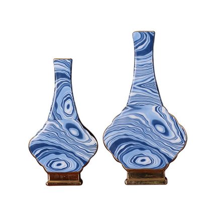 Modern Simple Fashion Creative White Electroplate Ceramic Vase With Lid For Bedroom Decor