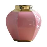 pink red ceramic vase