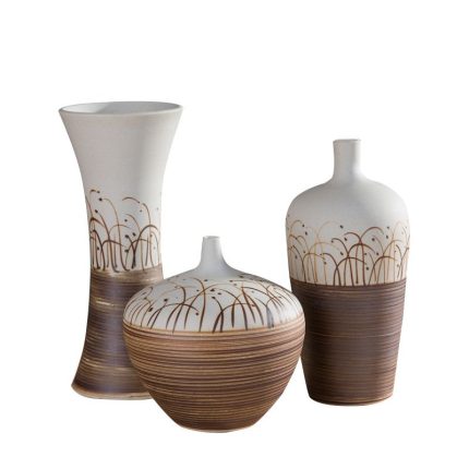 Large Black Japanese Style Hand Made Aloe High Temperature Ceramic Vase For Garden Flower Shop