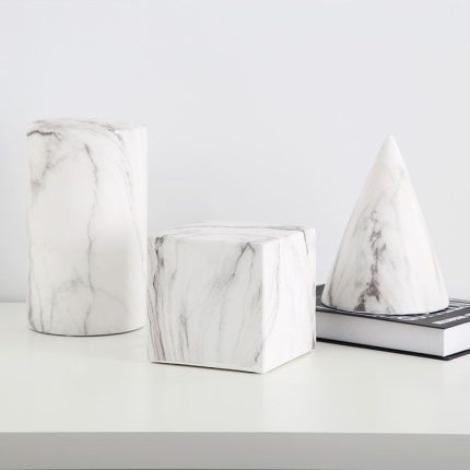 White Geometric Ornaments Drinks Cabinet House Home Hotel Decoration Ceramic Art Handicraft