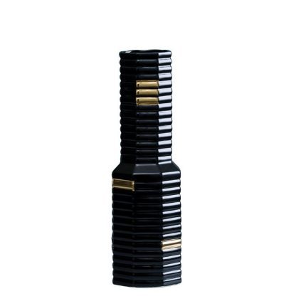 Black Gild Nordic Light Luxury Fashion Hand Made Ceramic Flower Vase For Home Decor