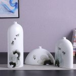 Classical Creative Abstract Modern Simple Lotus Pond Inlay Flat And Round Ceravise Vase