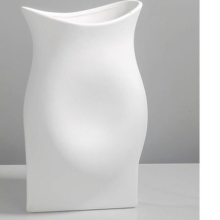 European Style New Design Concave Belly Bottle Ceramic Flower Vase For Hotel And Garden
