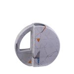 Geometric Pattern Modern Simple Hollow Ceramic Flower Vase For Living Room Stydy Bedroom