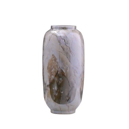 Gold Marble Chinese Retro Luxurious Large Ceramic Flower Vase For Hallway Table Art