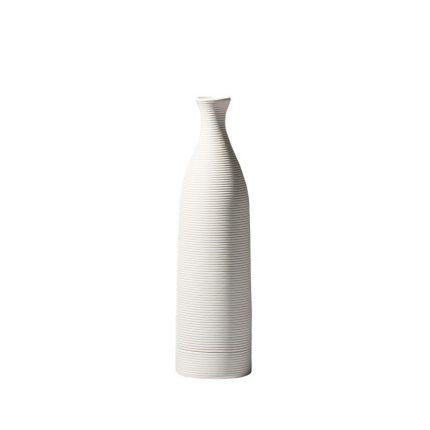 Grace Elegant Large White Hand Made Simple Ceramic Vase For Coffee Shop Living Room