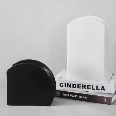Interbedded European Style Colored Glaze White And Black Ceramic Vase, Home Dinning Table Decoration