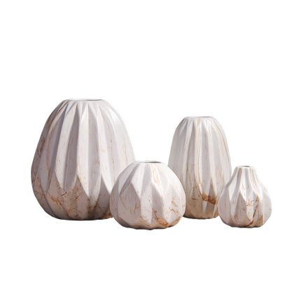 Irregular Marble Nordic Creative Large Ceramic Vase For Showroom Living Room Decoration