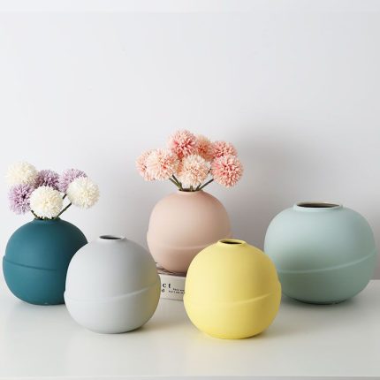 Japanese Zakka Pink Creative Gifts Ball Bottle Vase For Hotel