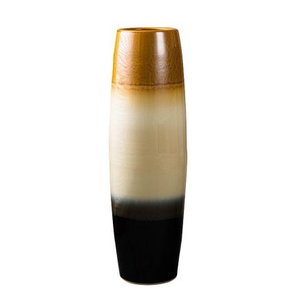 Large Black Grown European Style Ceramic Vase For Indoor Outdoor Cottage Floor Decor