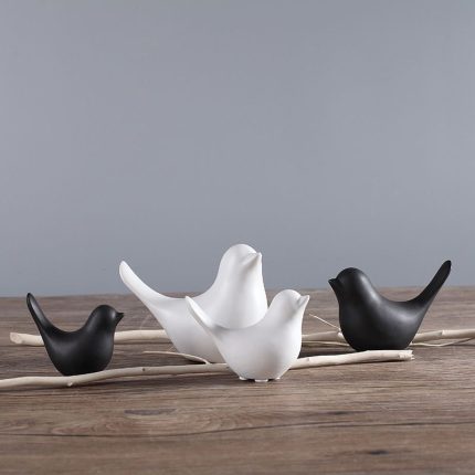 Modern Simple Nordic Small Animol Bird Ceramic Decoration For Showroom Soft Decor