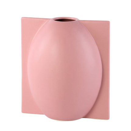 Nordic Irregular Unique Colorful Mold Ceramic Vase Creative Soft Decoration For Showroom Office