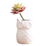 Nordic Simple Style Grey White Owl Animol Ceramic Vase Decoration For Home Bedroom Study