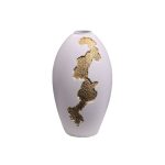 White Egg Gild Ceramic Vase Creative Nordic Modern Style For Office Hotel Decoration
