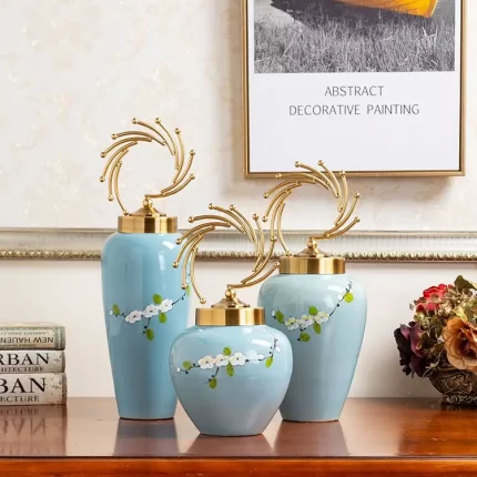 New Chinese Modern Simple Fashion Hand Made Ceramic Vase For Hotel Office Showroom Decor